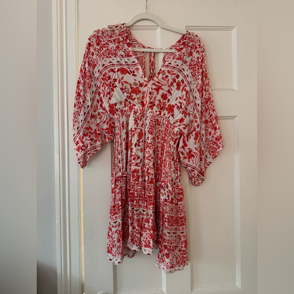 Lovestitch dark orange/red and White Floral dress